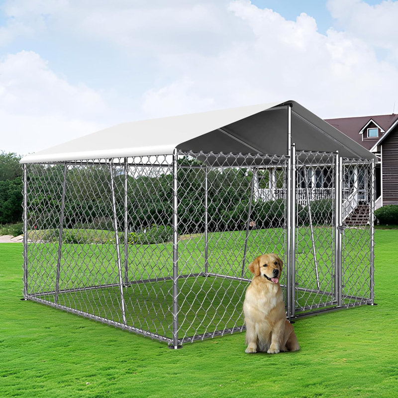 Metal Yard Kennel with Door Sapphome Size 84 H